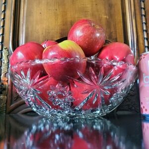 Vntg 10 1/2" "Prescut" AKA "Star of David" Bowl by Anchor Hocking